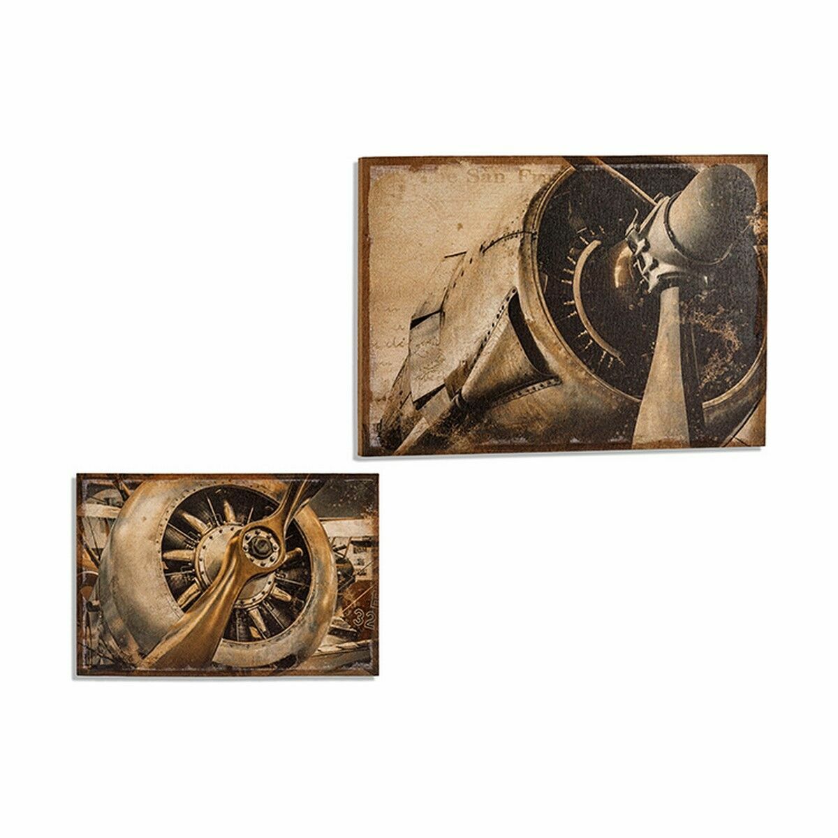 Toile Gift Decor Avion 90 x 3 x 60 cm (4 Unités)